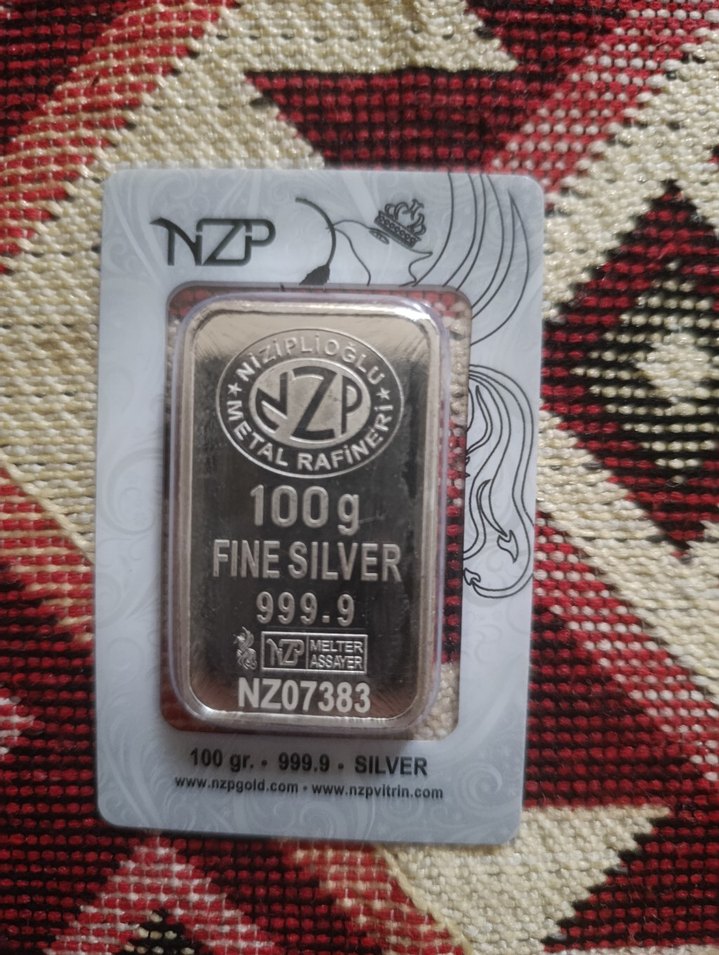 100g Ayar 999.9 Gümüş Metal Rozet - Görsel 2