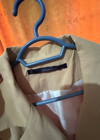 s Beden Bej Kadın Düğmeli Blazer Ceket