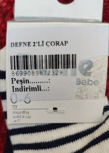 Erkek Çocuk Çok Renkli Desenli Çorap 2'li 
0-6 aylık - Görsel 2