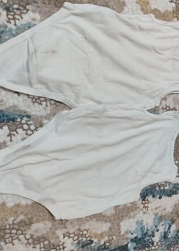 Beyaz Pamuklu Erkek Bebek Kolsuz Body - Görsel 4