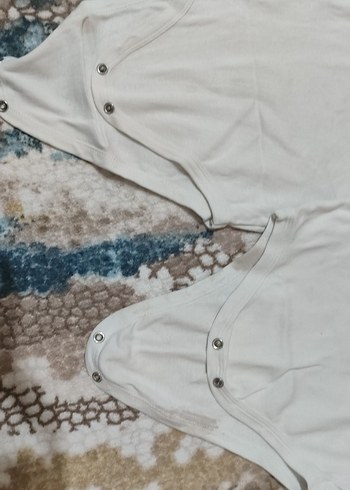 Beyaz Pamuklu Erkek Bebek Kolsuz Body - Görsel 2