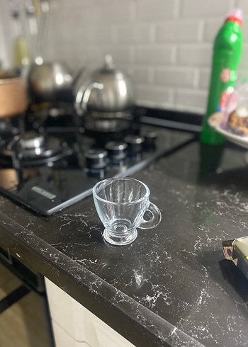 Şeffaf Cam Türk Kahvesi Fincanı 6adet