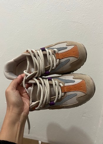 Yılan Desenli Çok Renkli Platform Topuklu Spor Ayakkabı - Görsel 6