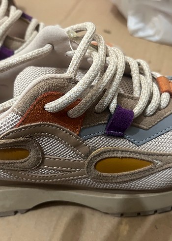 Yılan Desenli Çok Renkli Platform Topuklu Spor Ayakkabı - Görsel 3