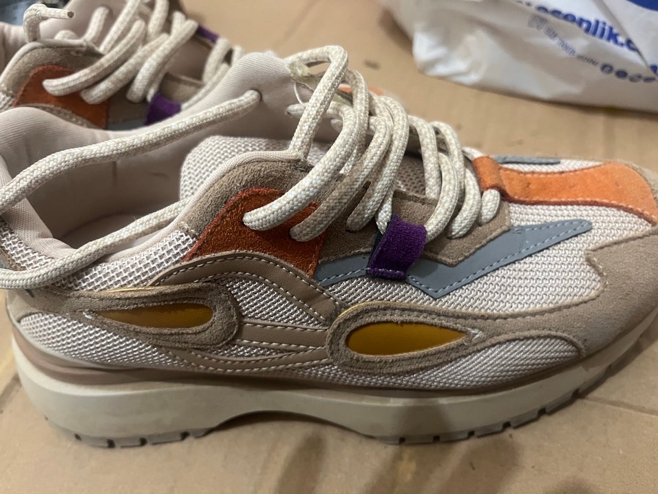 Yılan Desenli Çok Renkli Platform Topuklu Spor Ayakkabı - Görsel 3