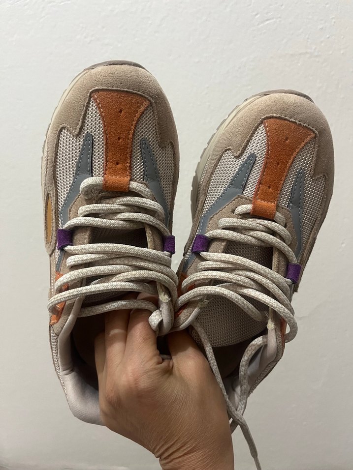 Yılan Desenli Çok Renkli Platform Topuklu Spor Ayakkabı - Görsel 5