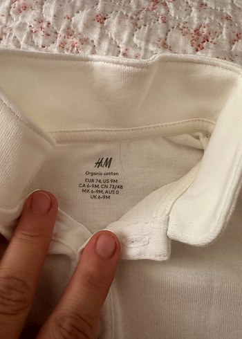H&M Hm BebekUzun Kollu Beyaz çıtçıtlı boşu