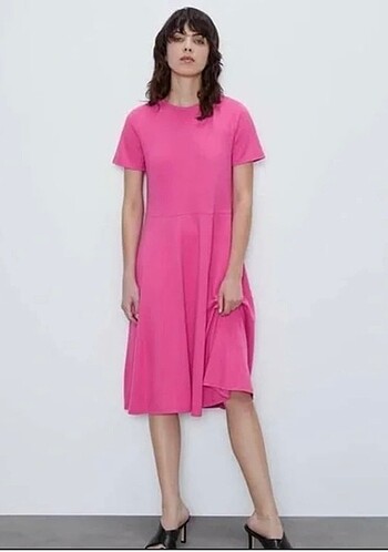 Pembe zara elbise