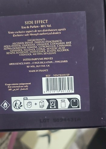 Initio Side Effect 90ml Erkek Parfümü - Görsel 2