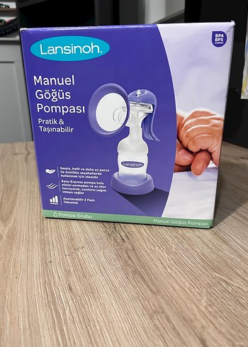 Lansinoh Manuel Göğüs Pompası Mor - Görsel 2