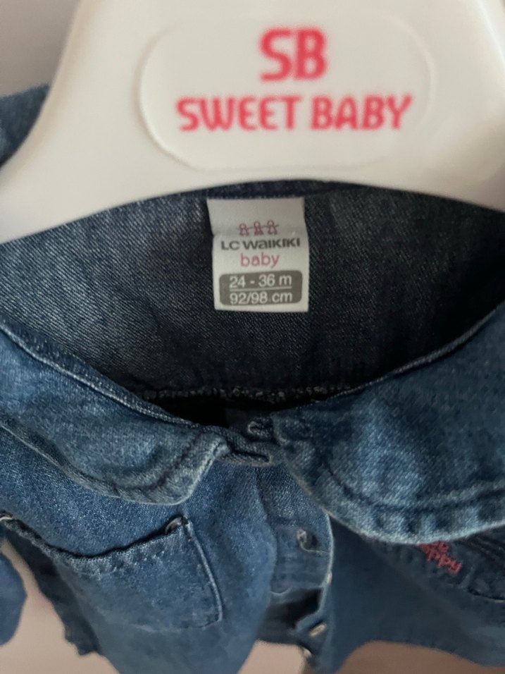 Kız Çocuk Lacivert Denim Gömlek - Görsel 2