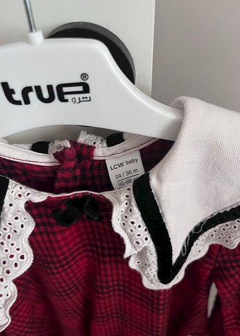 Bordo Uzun Kollu Fırfırlı Kız Elbise - Görsel 3