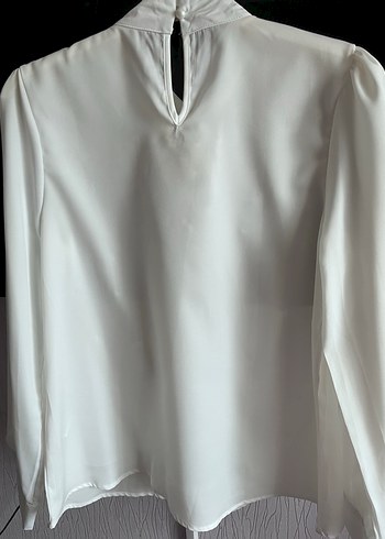 İnci İşlemeli Beyaz Kadın Gömlek - Görsel 2