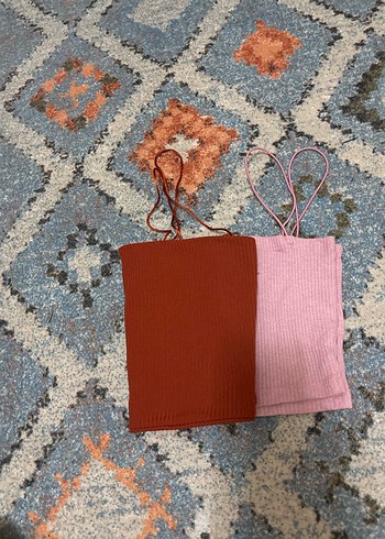 Kiremit rengi ve pembe İnce Askılı - Görsel 5