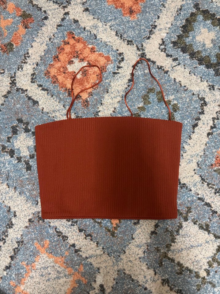 Kiremit rengi ve pembe İnce Askılı - Görsel 2