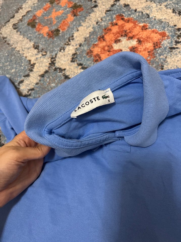 Mavi Pamuklu Düğmeli Erkek Polo Tişört - Görsel 3