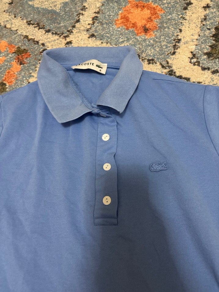 Mavi Pamuklu Düğmeli Erkek Polo Tişört - Görsel 2