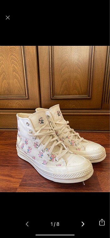 Çiçekli coquette converse Stoğu yok