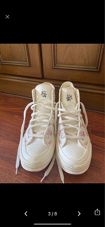 38 Beden Çiçekli coquette converse Stoğu yok