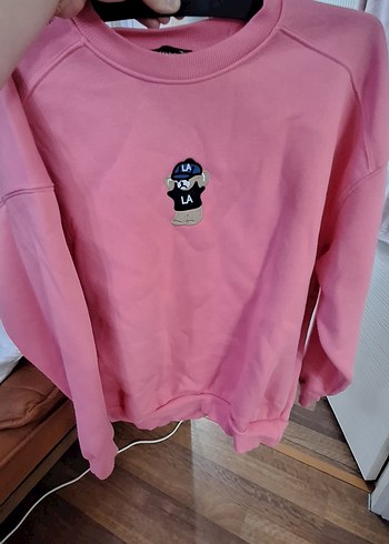 Pembe Baskılı Kadın Sweatshirt - Görsel 2