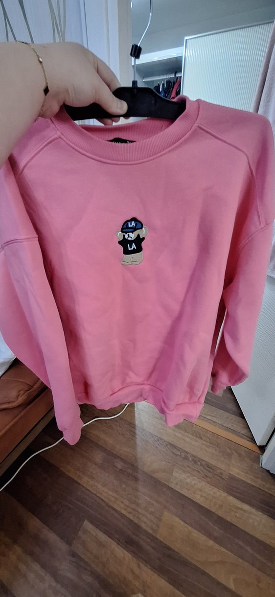 Pembe Baskılı Kadın Sweatshirt - Görsel 2