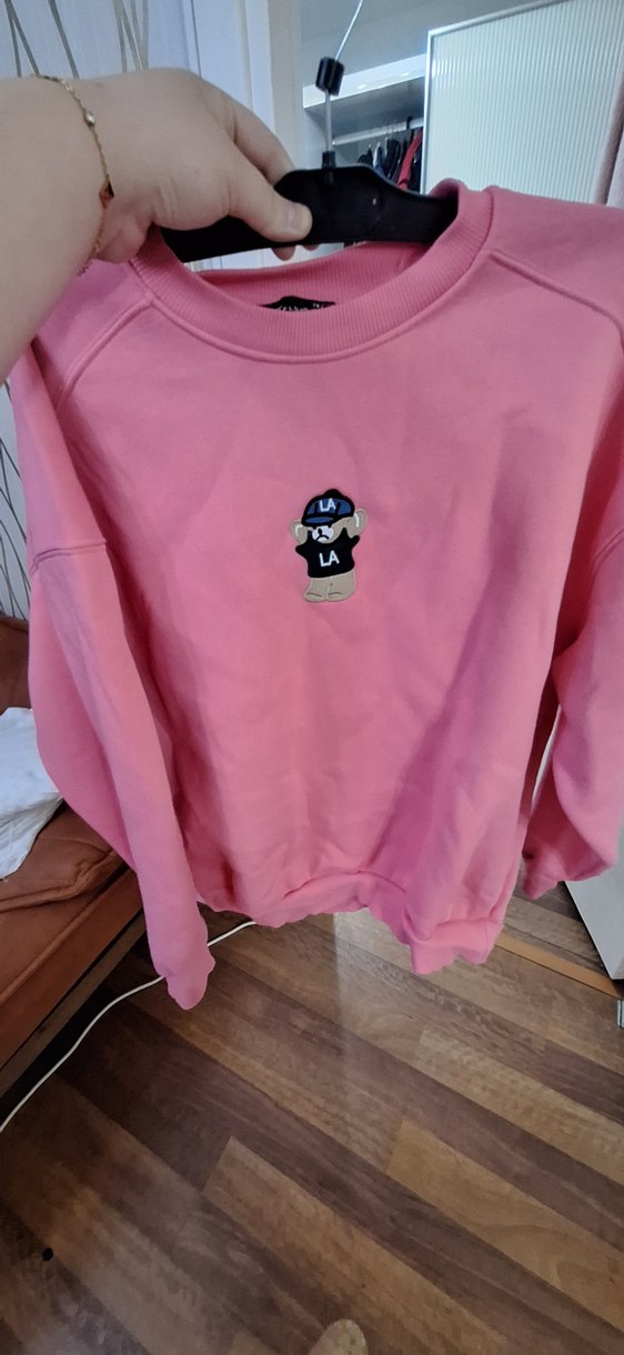 Pembe Baskılı Kadın Sweatshirt - Görsel 4