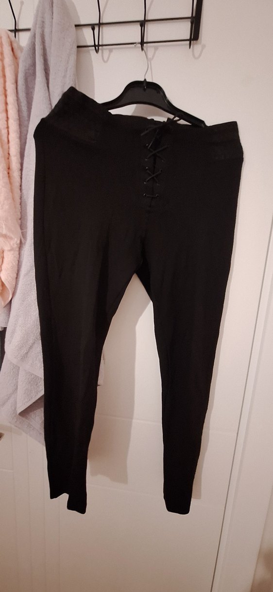 Onu bağlamali siyah tayt yanlari korse kalin lastikli - Görsel 2