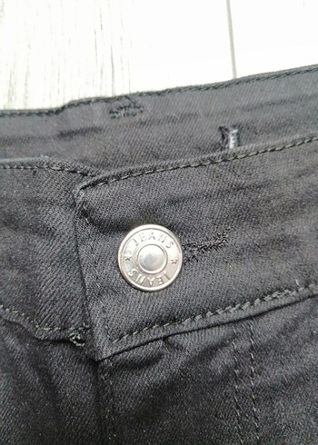 Siyah Normal Kesim Kadın Kot Pantolon - Görsel 4