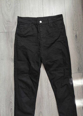 Siyah Normal Kesim Kadın Kot Pantolon - Görsel 3