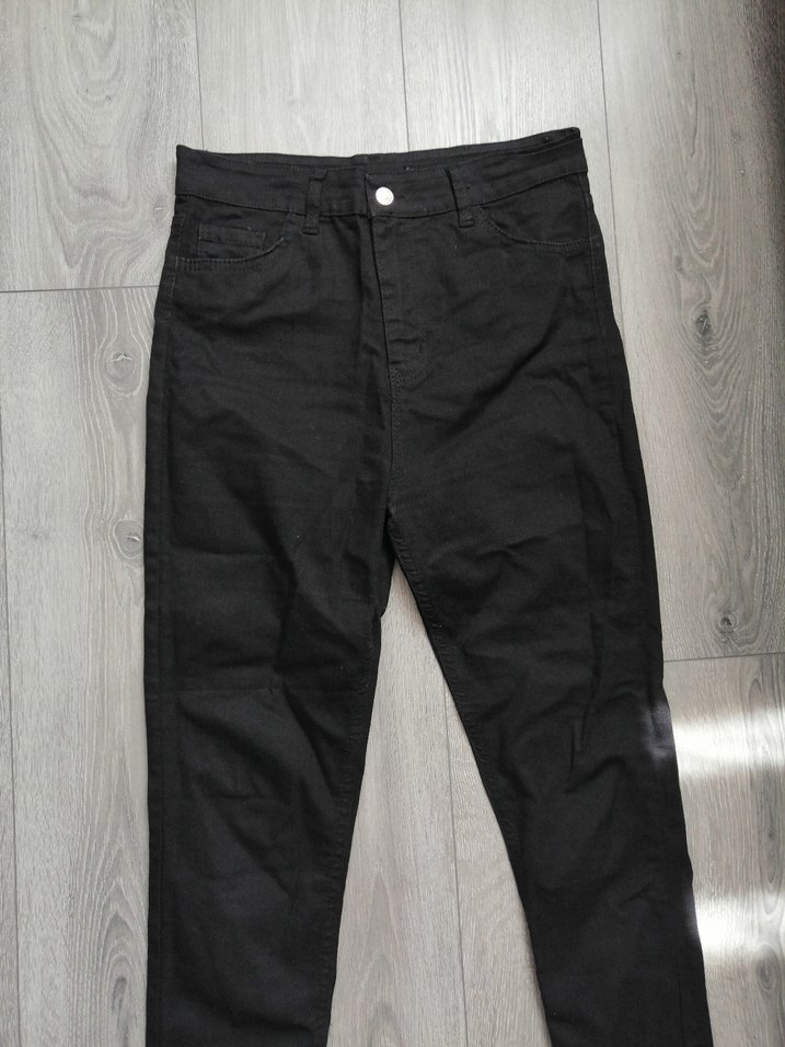 Siyah Normal Kesim Kadın Kot Pantolon - Görsel 3