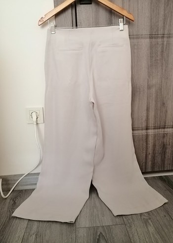 Bej Kemerli Kadın Keten Pantolon - Görsel 2