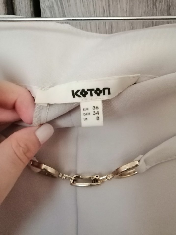 Bej Kemerli Kadın Keten Pantolon - Görsel 3