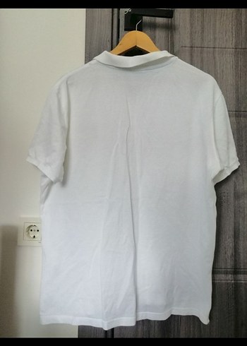 Erkek Beyaz Pamuklu Polo Tişört - Görsel 2