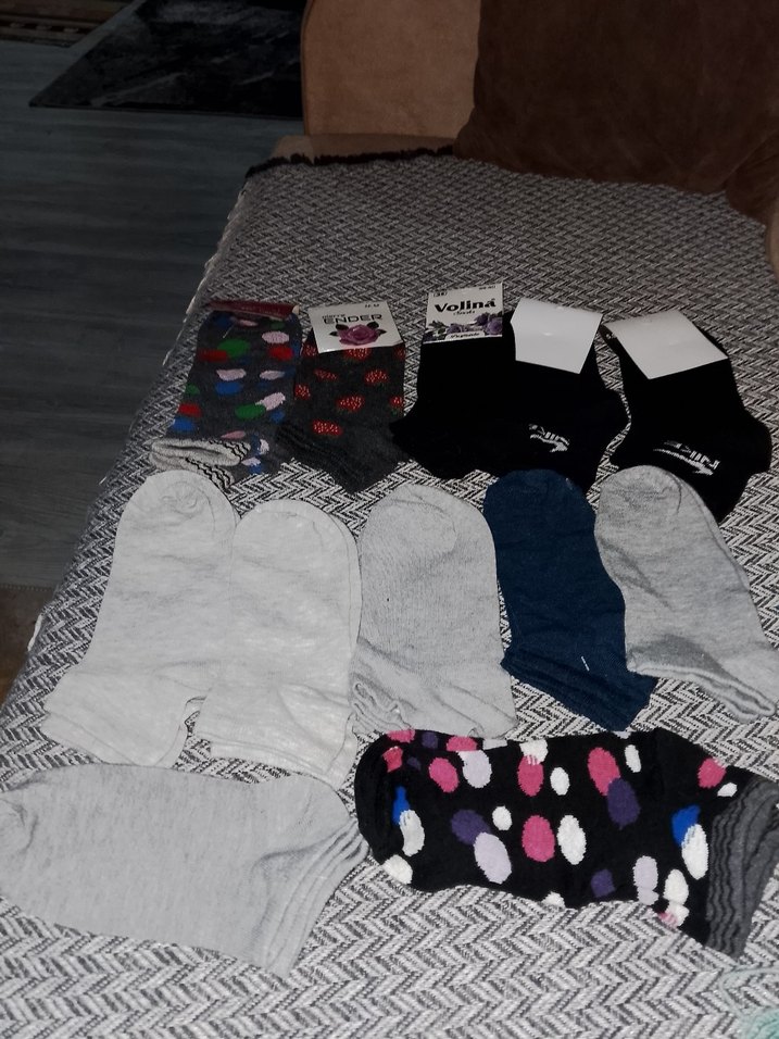 Kız Çocuk Pamuklu Gri Çoraplar - Görsel 2