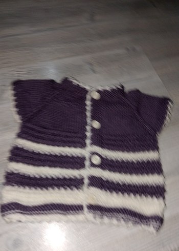 Kız Çocuk Pembe Kolsuz Triko Süveter - Görsel 3