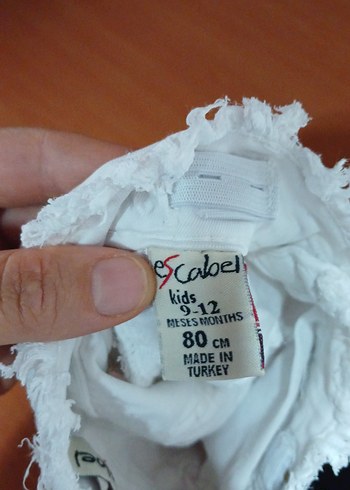 9-12 Ay Beden beyaz Renk Erkek Kız Çocuk Beyaz Pantolon