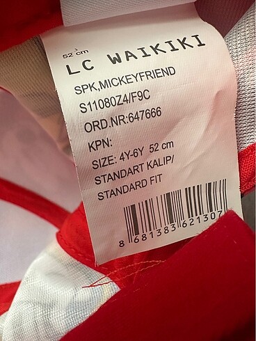 3-5 Yaş, 21 cm Beden Şapka
