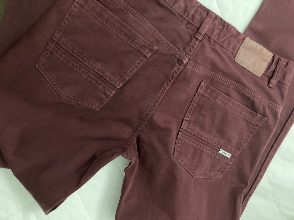 Pull&Bear Bordo erkek Kanvays Pantolon - Görsel 2