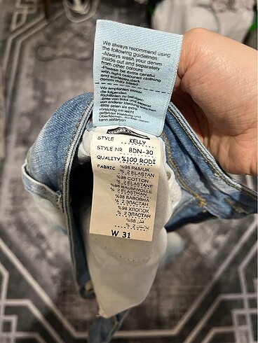 31 Beden mavi Renk Mini kot etek
