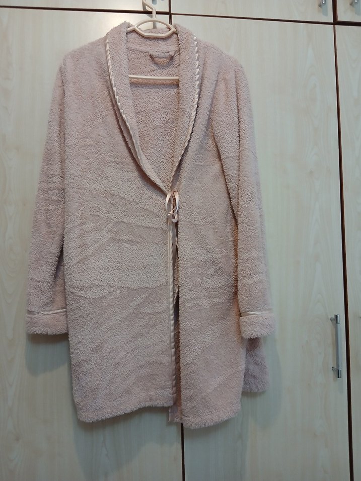 Bej Kadın Bohem Midi Bornoz - Görsel 2