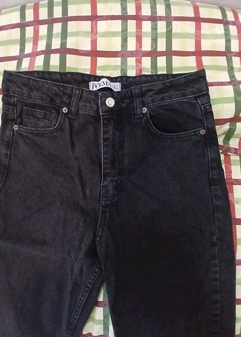 Diğer Koyu Siyah Denim Jean