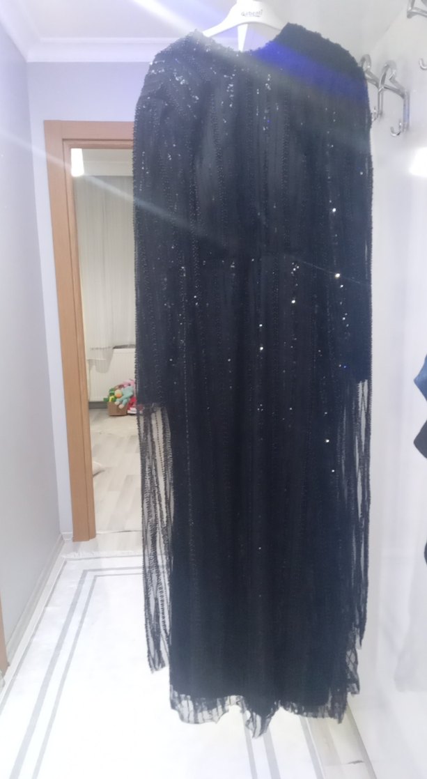 İşlemeli Siyah Boncuklu Gotik Kadın El Zinciri - Görsel 5