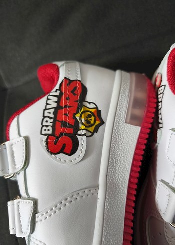 Erkek Çocuk Nike Air Force Beyaz Kırmızı Spor Ayakkabı ışıklı - Görsel 2