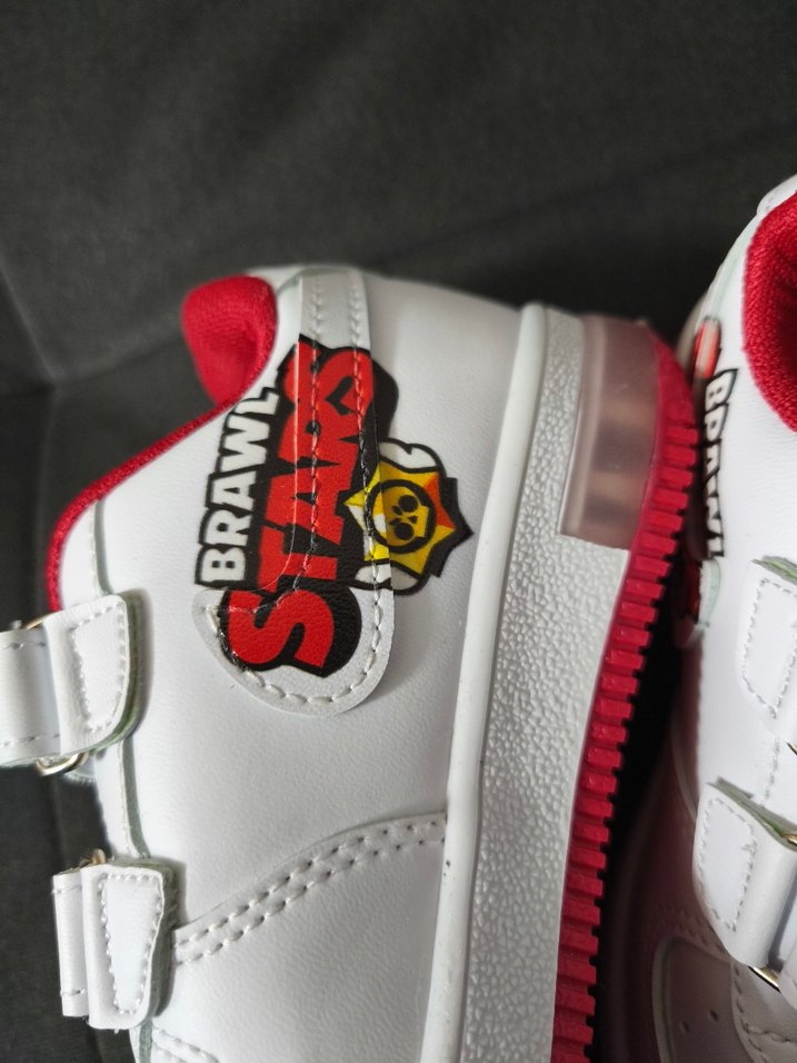 Erkek Çocuk Nike Air Force Beyaz Kırmızı Spor Ayakkabı ışıklı - Görsel 2