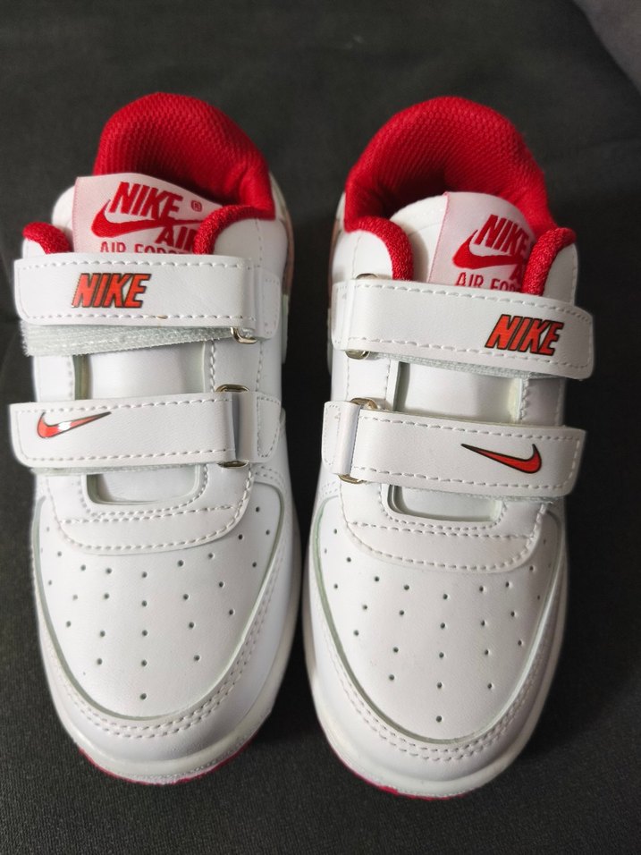 Erkek Çocuk Nike Air Force Beyaz Kırmızı Spor Ayakkabı ışıklı - Görsel 3