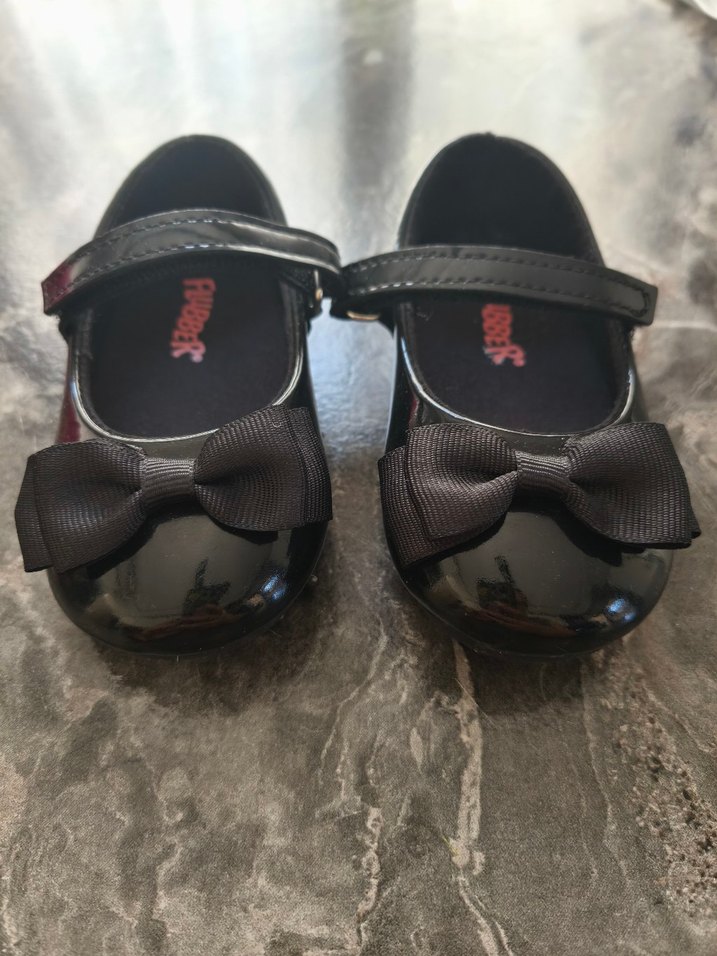 Kız Çocuk Siyah Rugan Babet Ayakkabı - Görsel 2