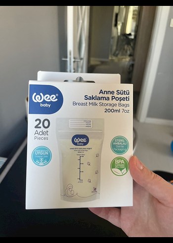 Burda Bebek Süt Saklama Poşeti Beyaz - Görsel 2