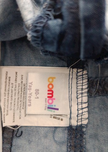 LC Waikiki Nakışlı Mavi Kız Denim Elbise
