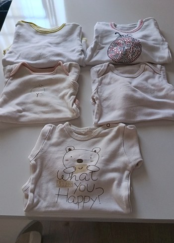 HelloBaby Bebek Kız Beyaz Düğmeli Çıtçıtlı Body