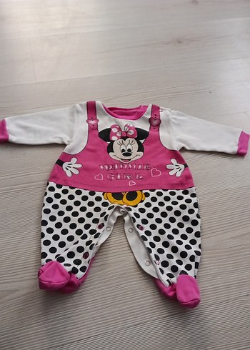 Puantiyeli Pembe Kız Bebek Tulum